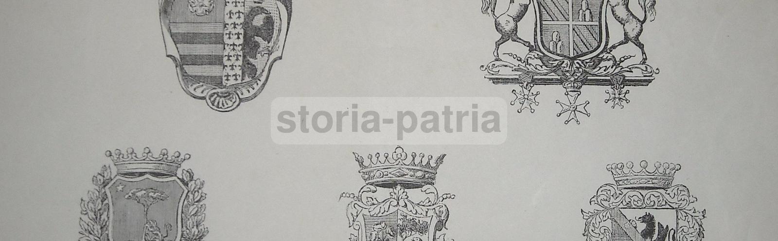 Antico Foglio Volante Pubblicitario, Araldica, Nobilta, Ordini Cavallereschi, 1852 immagine 2