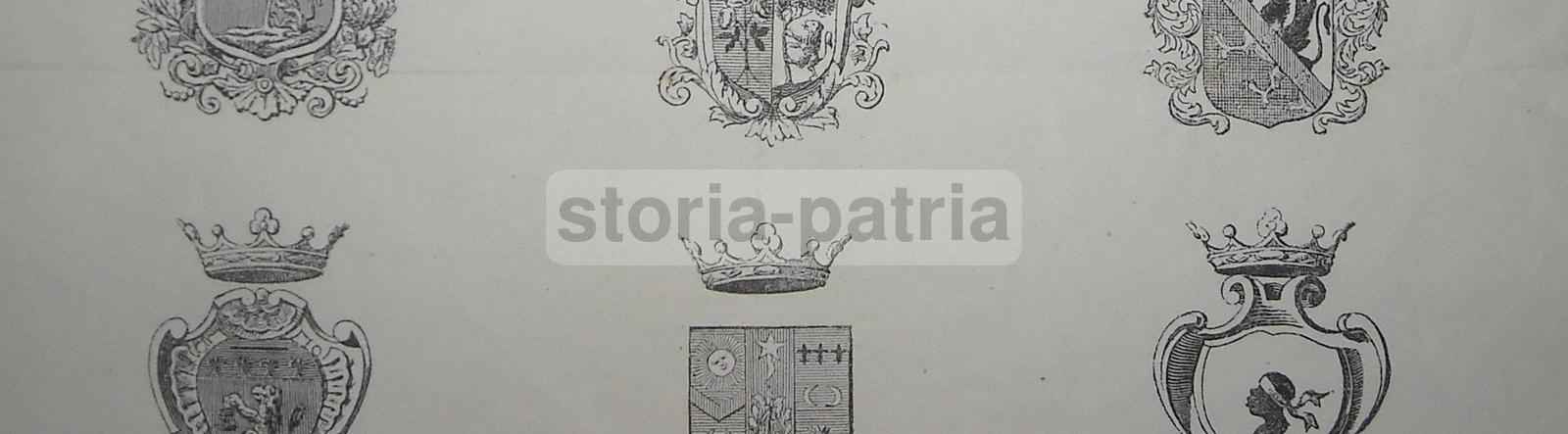 Antico Foglio Volante Pubblicitario, Araldica, Nobilta, Ordini Cavallereschi, 1852 immagine 3