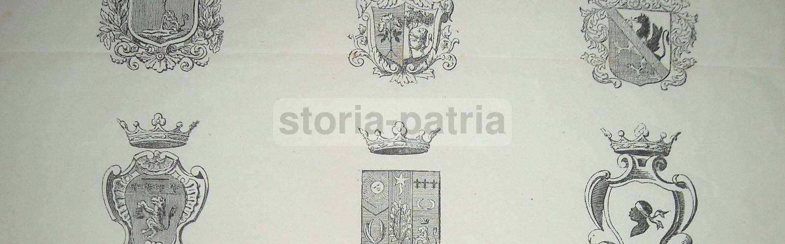 Antico Foglio Volante Pubblicitario, Araldica, Nobilta, Ordini Cavallereschi, 1852 immagine 4