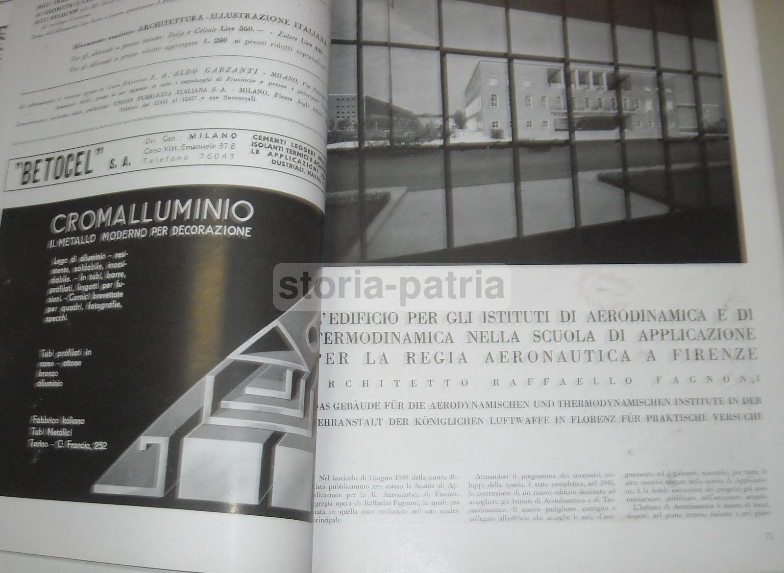 Architettura, Edilizia, Piacentini, Aeronautica, Scuole, Bellano, Mestre, Fagnoni, Rosso immagine 6