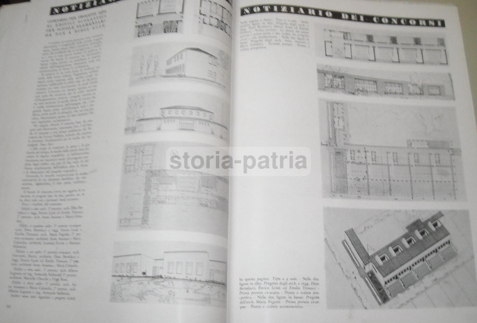 Architettura, Edilizia, Piacentini, Aeronautica, Scuole, Bellano, Mestre, Fagnoni, Rosso immagine 11