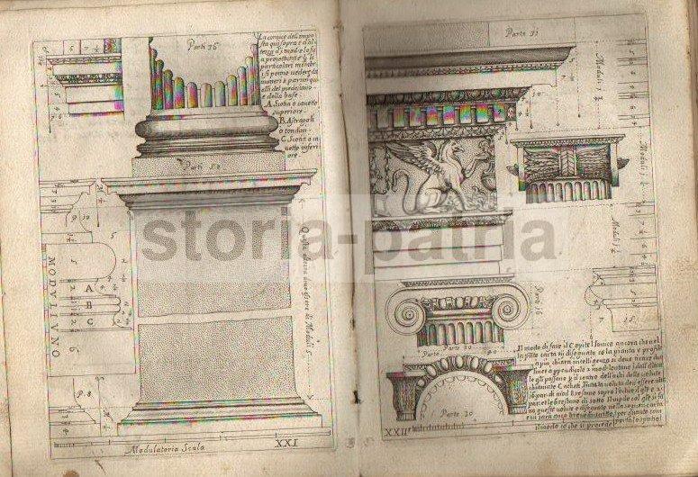 Architettura, Ingegneria, Edilizia, Colonne, Capitelli, Porte, Araldica, Caprarola, Raro immagine 6