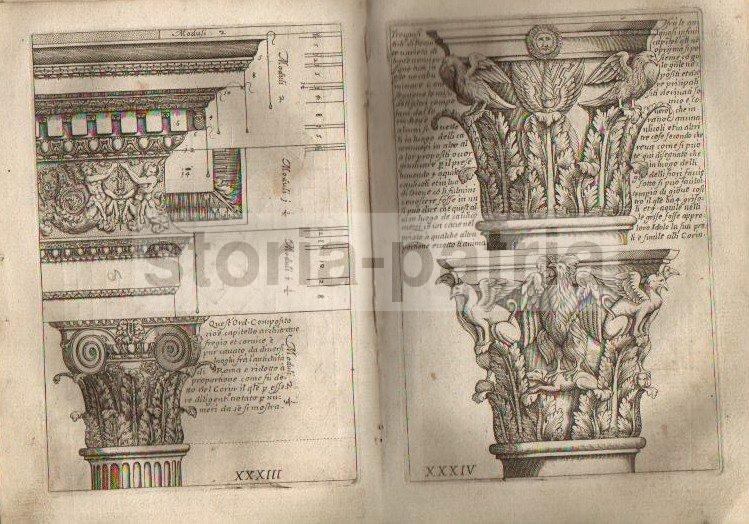 Architettura, Ingegneria, Edilizia, Colonne, Capitelli, Porte, Araldica, Caprarola, Raro immagine 14