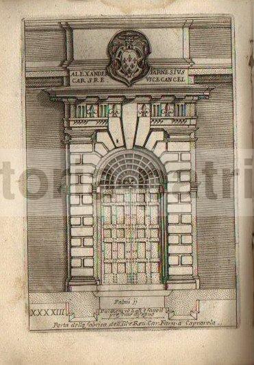 Architettura, Ingegneria, Edilizia, Colonne, Capitelli, Porte, Araldica, Caprarola, Raro immagine 15