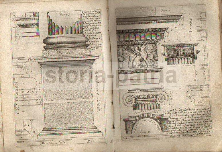 Architettura, Ingegneria, Edilizia, Colonne, Capitelli, Porte, Araldica, Caprarola, Raro immagine 18