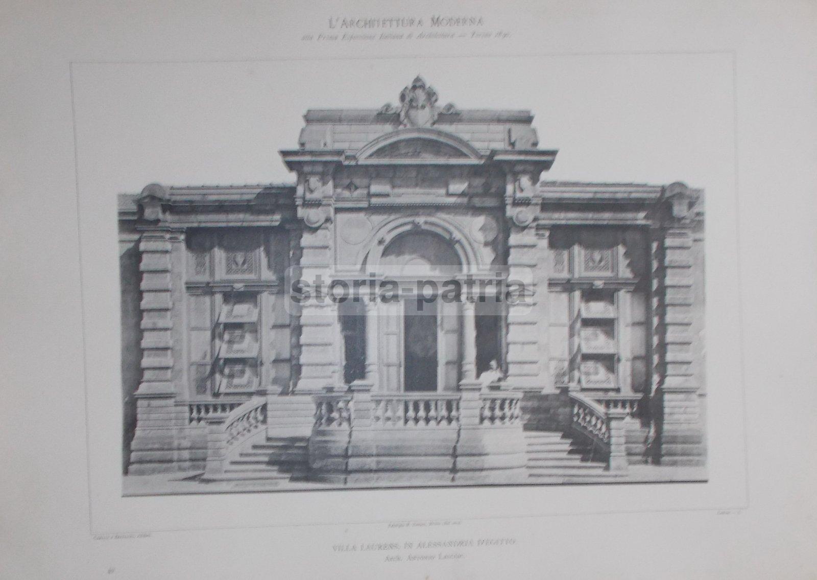 Architettura, Progetto Lasciac, Villa Laurens In Alessandria Degitto, Gorizia, 1890 immagine 1