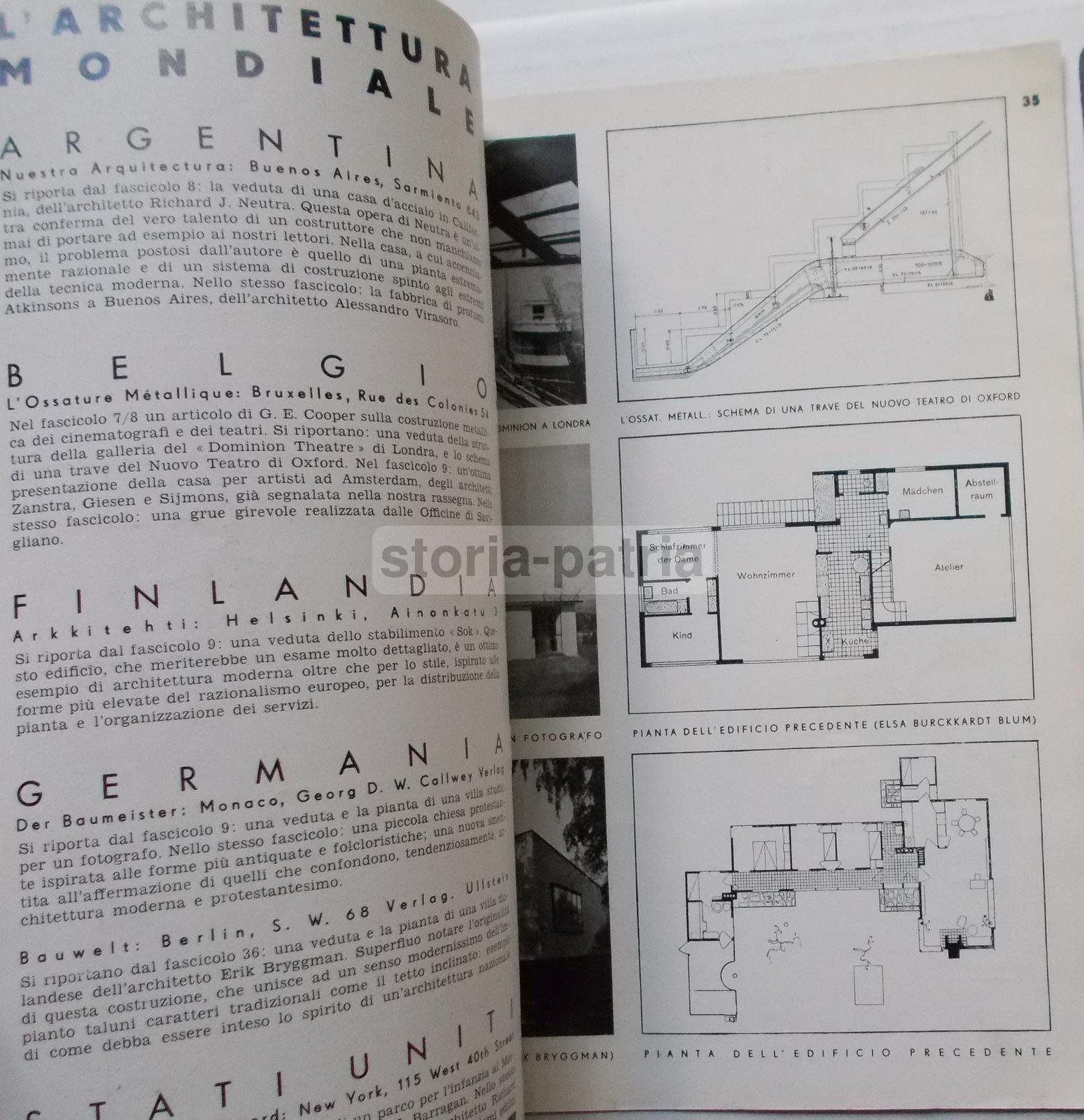 Ingegneria, Architettura, Edilizia, Pagano, Persico, Albini, Bbpr, Bari, Copenaghen, 1935 immagine 16