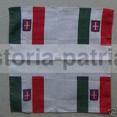 Militaria, Araldica, Bandiera Tricolore, Stemma Savoia, Inusuale Tessuto d'Epoca immagine 1