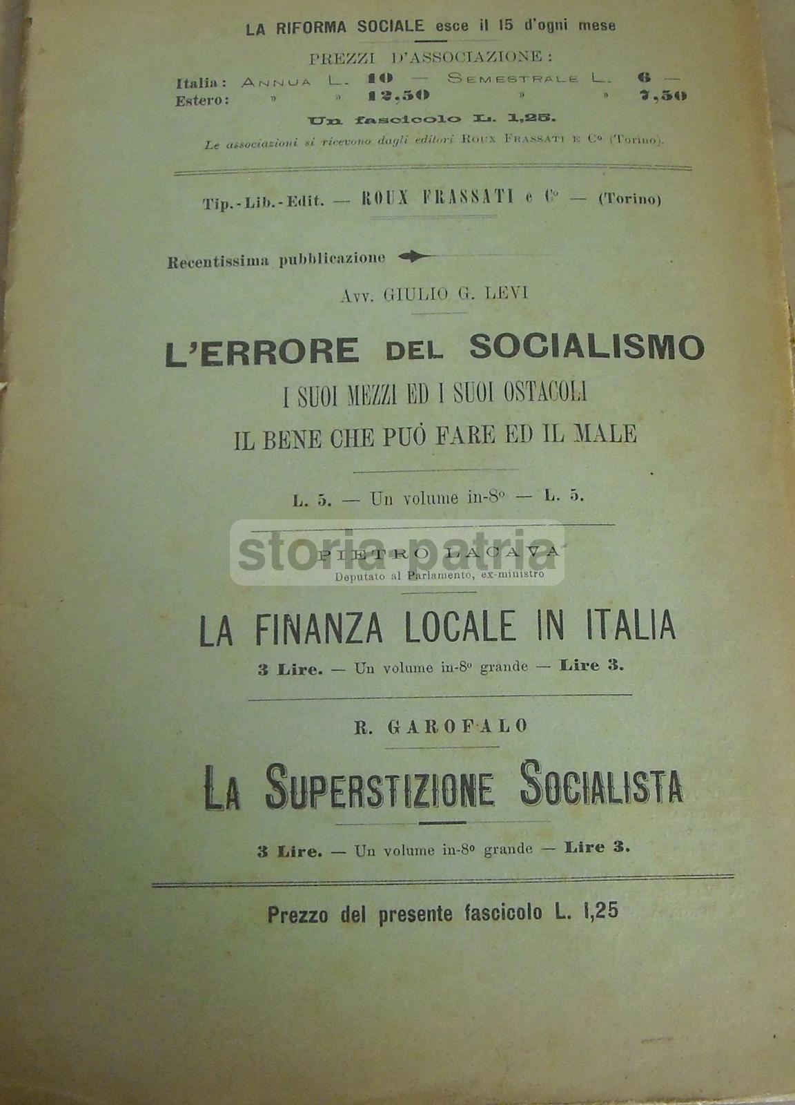 Politica, Economia, Sociologia, Questione Meridionale, Nitti, Morasso, Socialismo, 1898 immagine 4