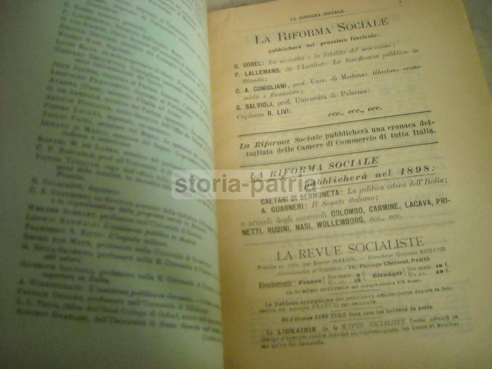 Politica, Economia, Sociologia, Questione Meridionale, Nitti, Morasso, Socialismo, 1898 immagine 5