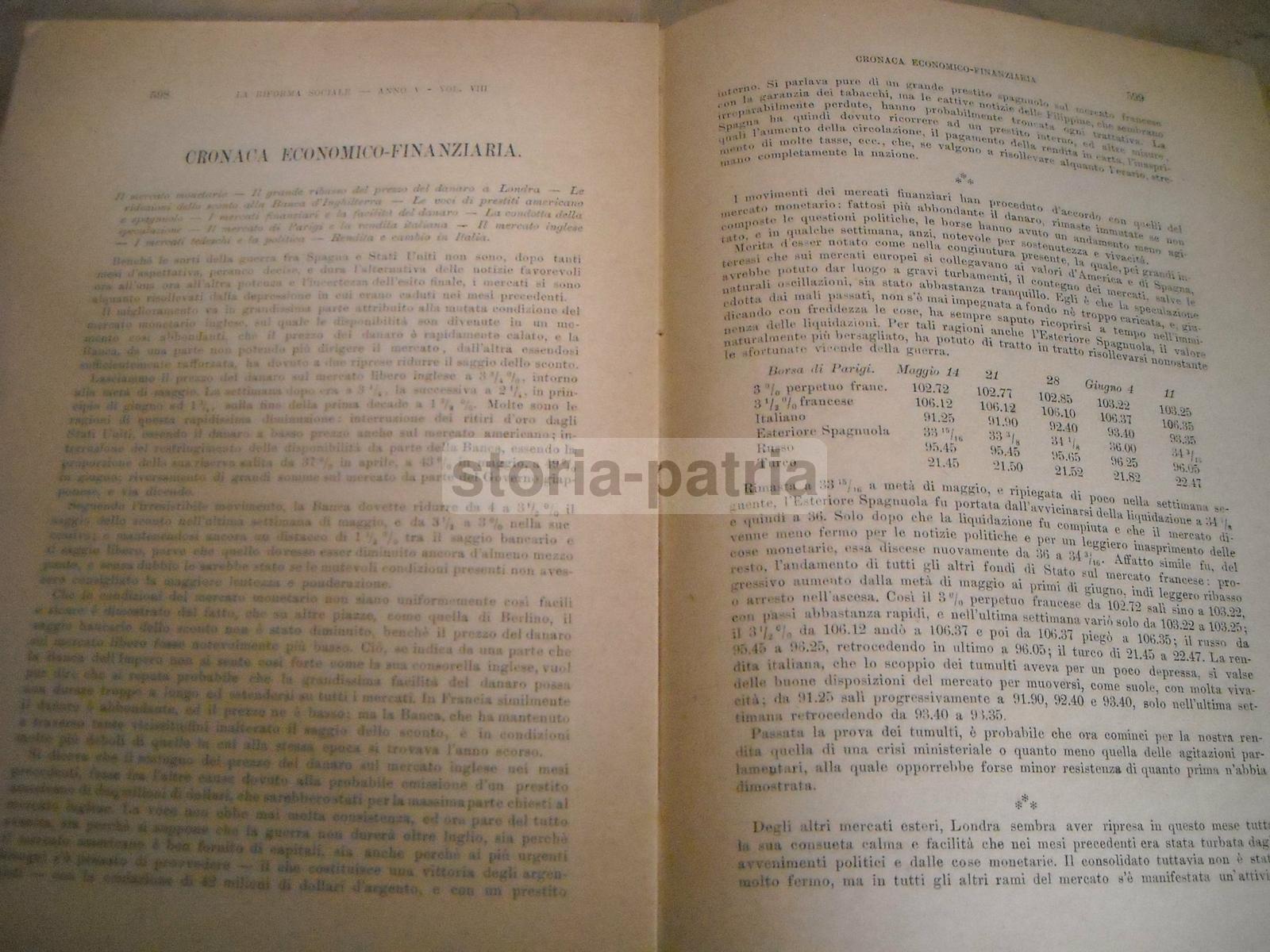 Politica, Economia, Sociologia, Questione Meridionale, Nitti, Morasso, Socialismo, 1898 immagine 11