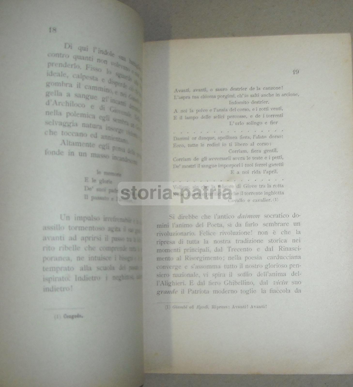 Puglia, Andria, Antica Conferenza Letteraria, Commemorazione Di Carducci, 1907, Nuzzi immagine 3