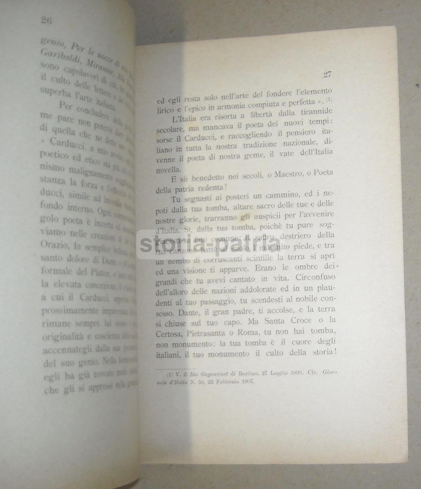 Puglia, Andria, Antica Conferenza Letteraria, Commemorazione Di Carducci, 1907, Nuzzi immagine 4
