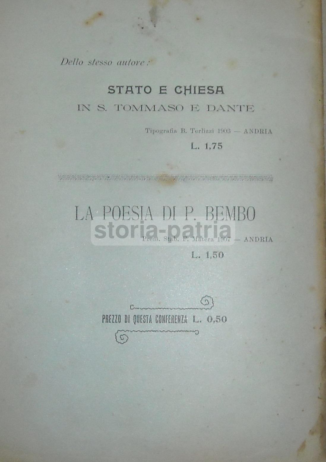 Puglia, Andria, Antica Conferenza Letteraria, Commemorazione Di Carducci, 1907, Nuzzi immagine 6